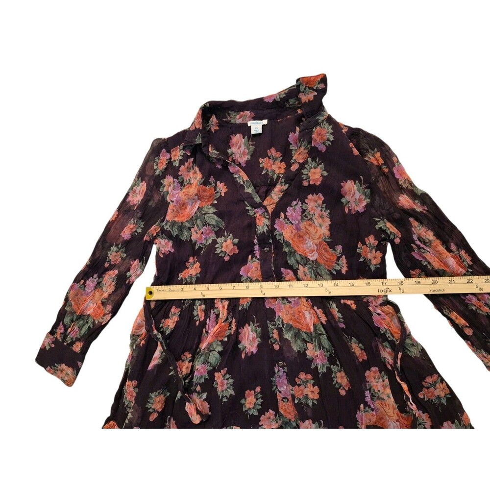 Sundance PS Altenburg Dress 100% Cupro Ruffled Fairy Grunge Floral Cottage Core - Picture 8 of 9